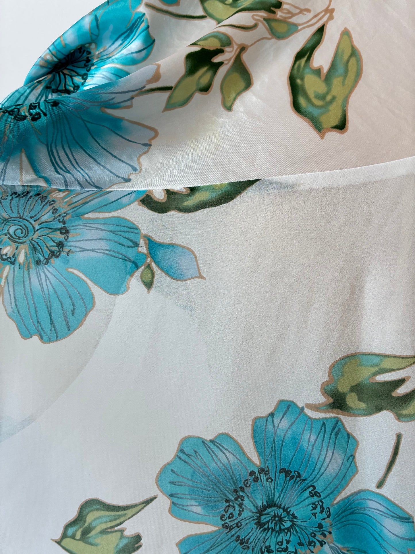 Satin Floral Slip Dress/ Nightgown, Size: Medium