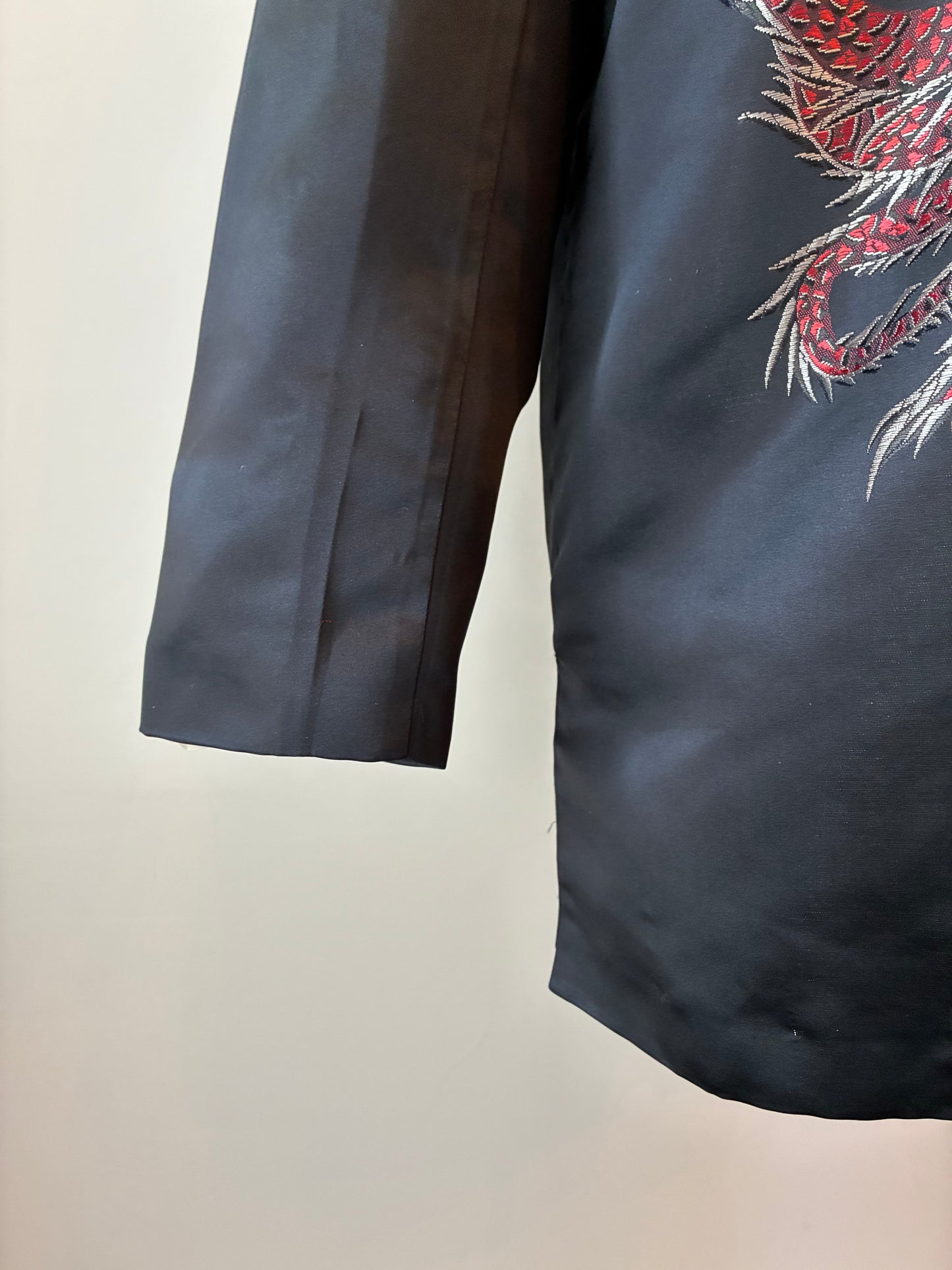 Jim Hon Chinese Dragon Tang Jacket, Size: M/L, Satin