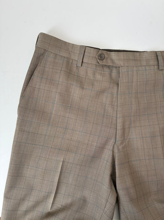 Vittale Fratellio Window Pane Trousers, Cashmere-Wool Blend, 33x30
