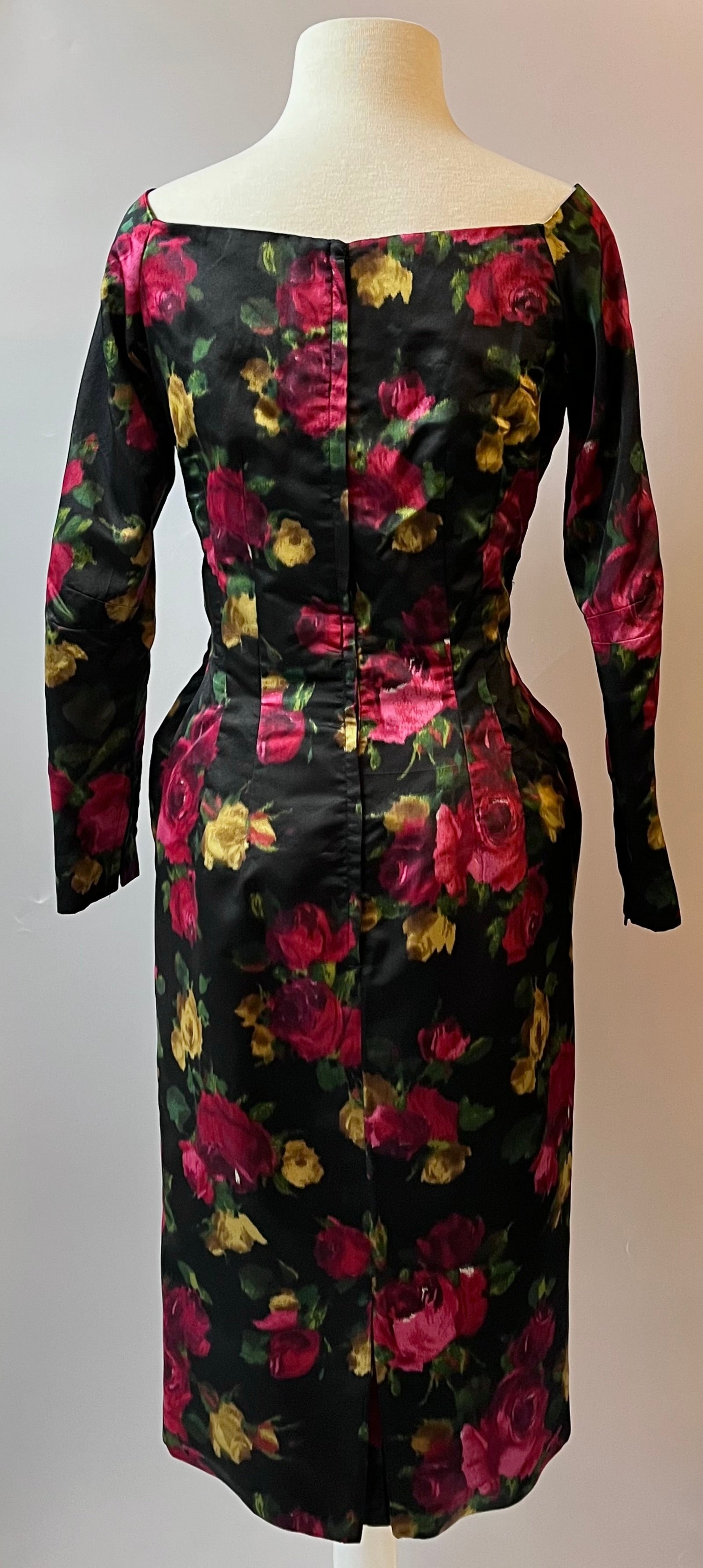 1940s Vintage Robert Morton Multicolor Dress, Size: Small