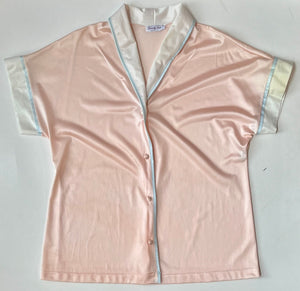 2PC Vintage Vanity Fair Pink/Blue Pajamas, Size: S
