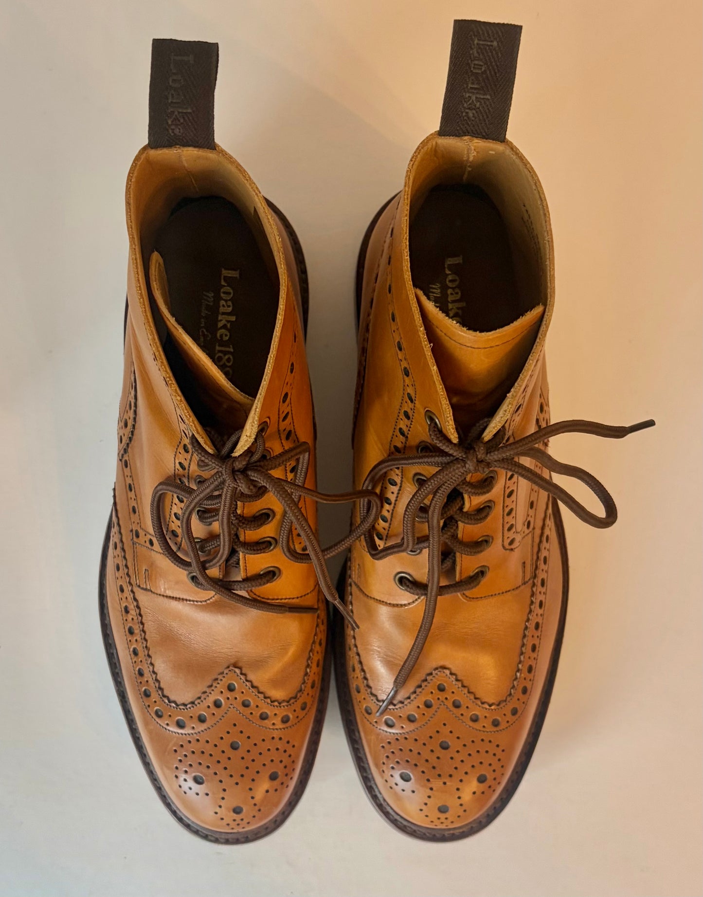 Loake 1880 Bedale Wingtip Men's Leather Boots | Size Men's 10