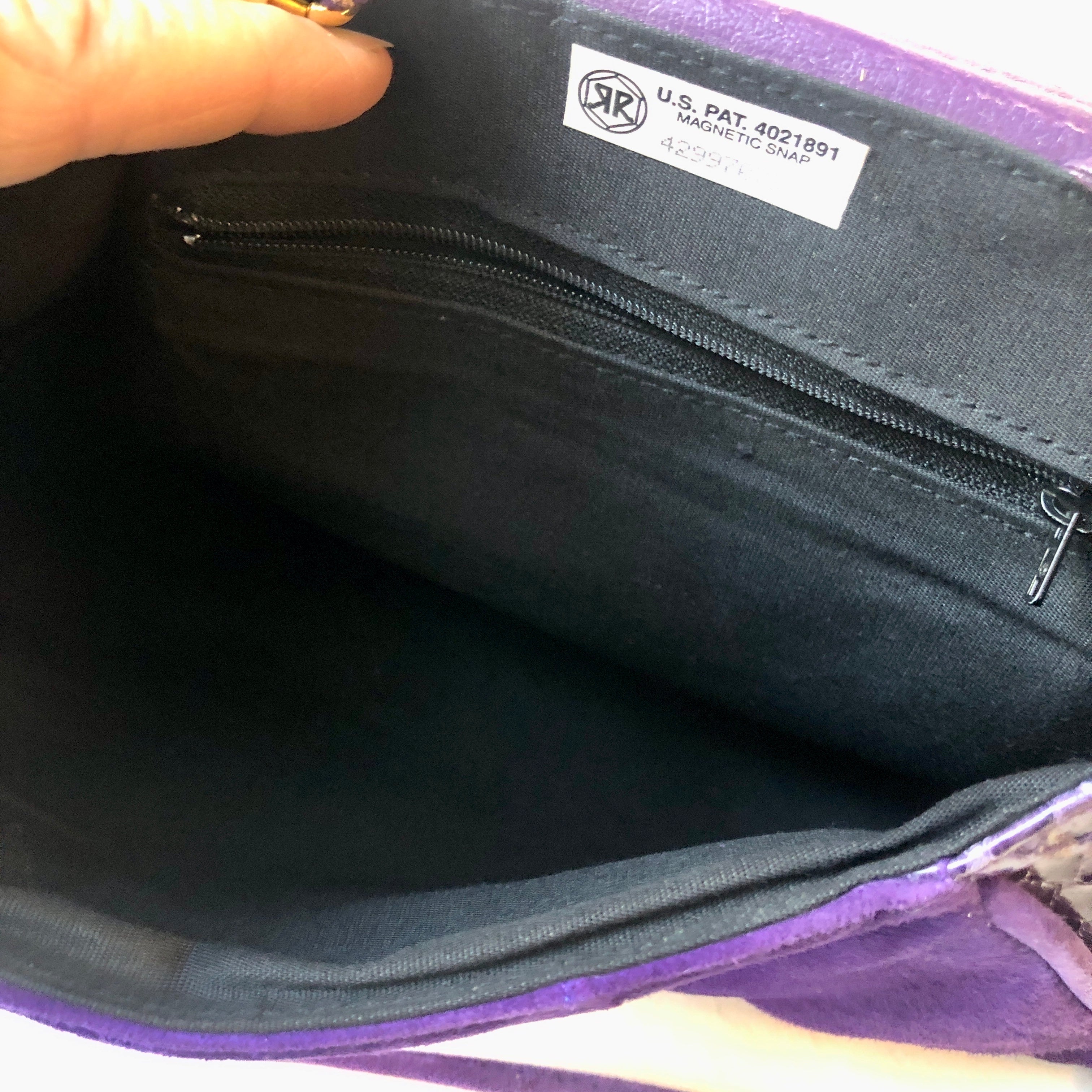 1980’s Purple Suede & Reptile Handbag