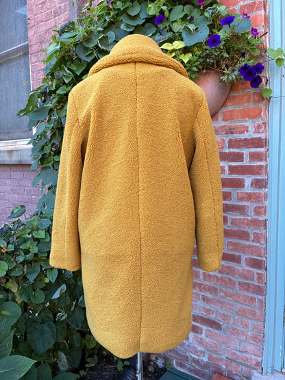 Pre-Owned Driftwood Marigold Teddy Bear Coat, Size Medium