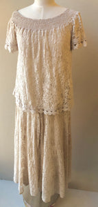 Pre-Owned NWT J&L 2PC Lace Palazzo Pant Set, Size Medium