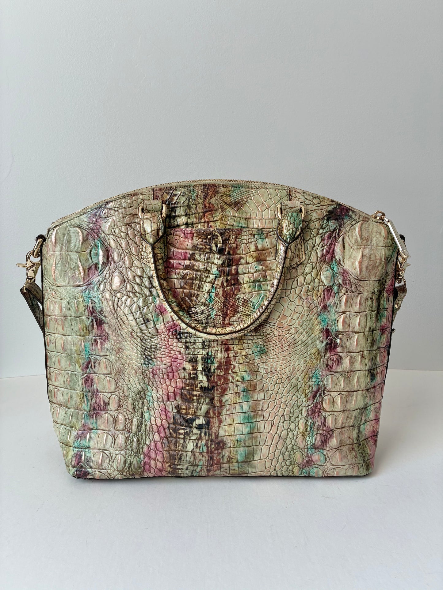 NWOT Pre-Owned Brahmin Large Duxbury Satchel in Opal Melbourne Colorway