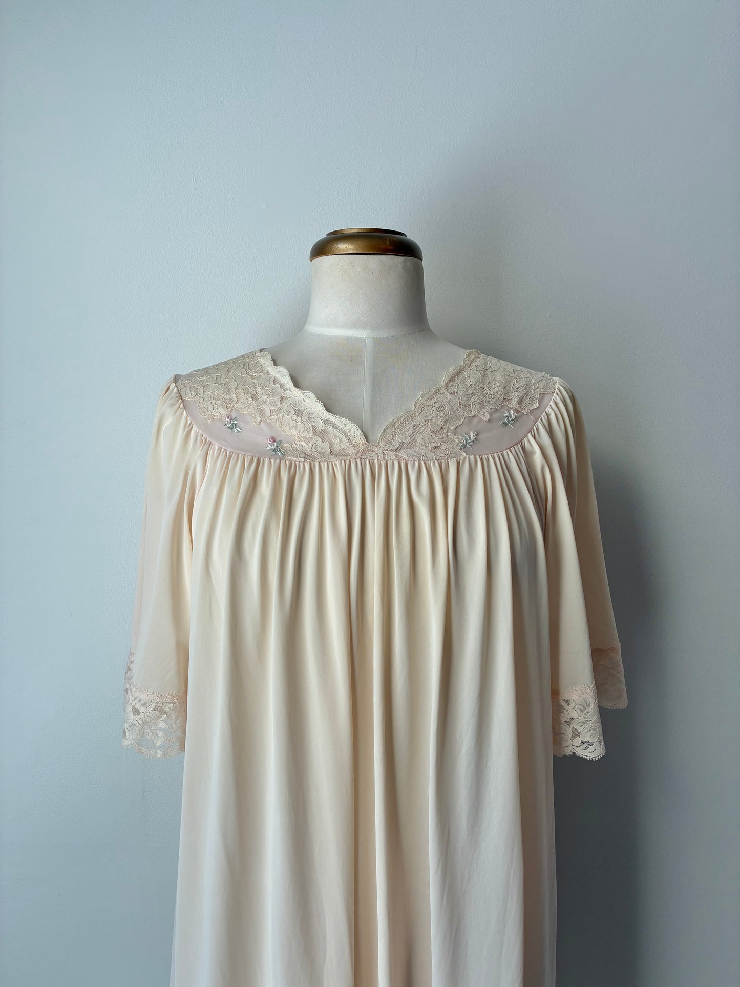 1960’s Shadow Line Maxi Nightgown, 100% Nylon