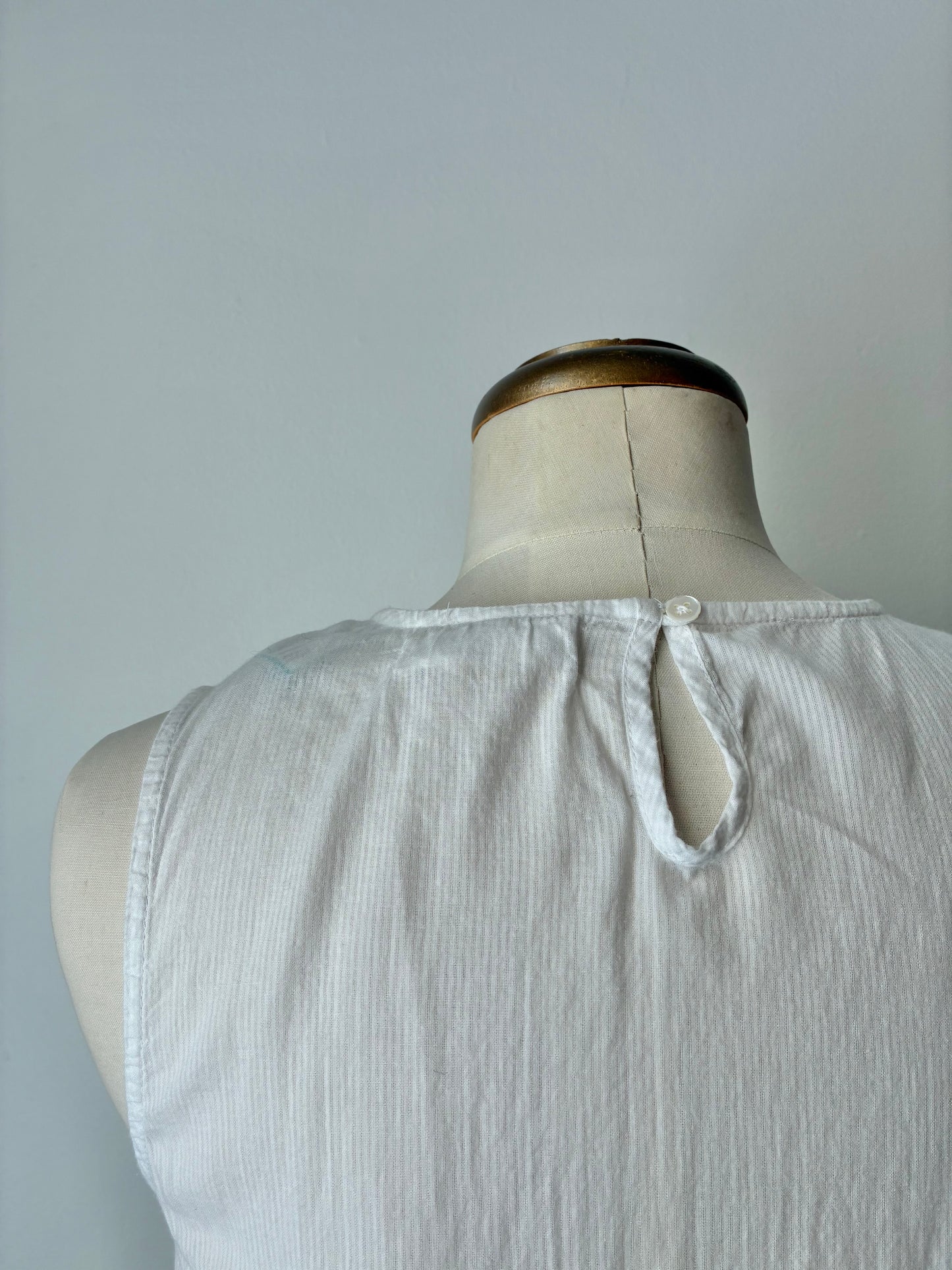 Artisan NY White Babydoll Sleep-dress, 100% Cotton, Size Medium