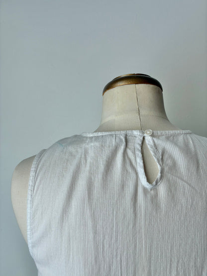 Artisan NY White Babydoll Sleep-dress, 100% Cotton, Size Medium