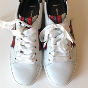 Pre-Owned Never Worn Kennel & Schmenger White Leather Tennis Sneakers, US Size 7 Women’s