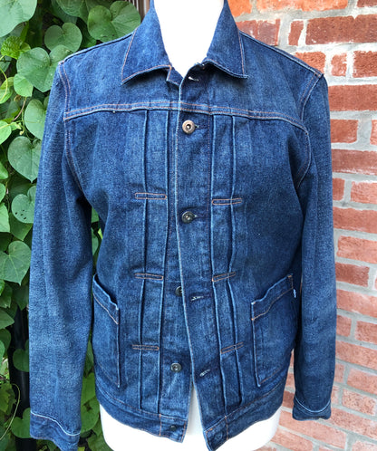 Pre-Owned Levi Strauss Crafted Japanese Neppy Denim Trucker Jacket, Size Men’s Small