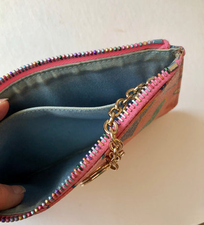 Pre-Owned Dooney & Bourke Y2K Coated Canvas Heart Pouch Wallet