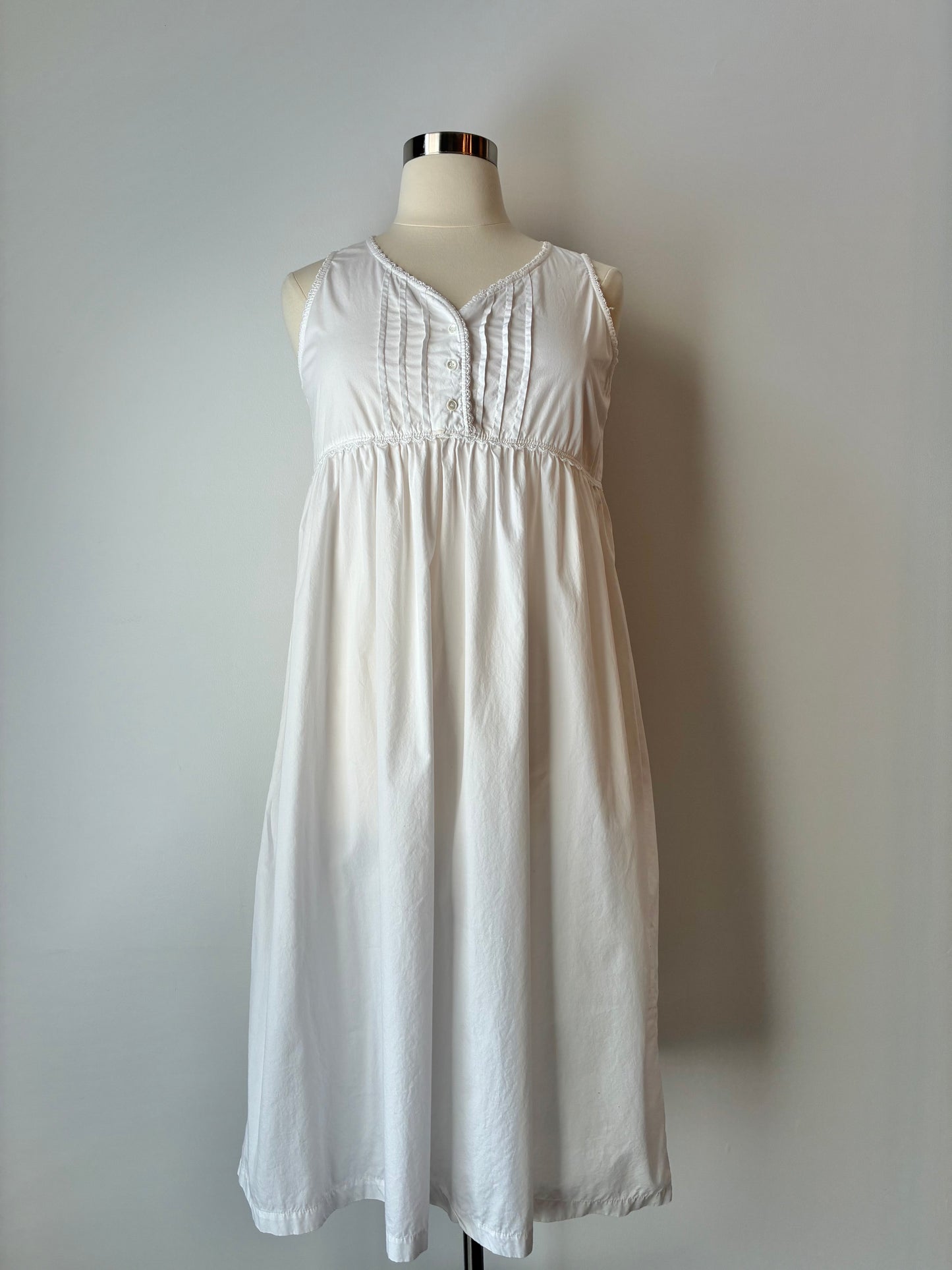Hanna Anderson Sleeveless 3 Button Nightgown, 100% Cotton, Size: Large