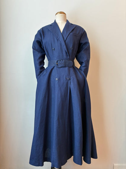 1990’s Ralph Lauren Flared Shirt Dress, 100% Linen, Size: 10