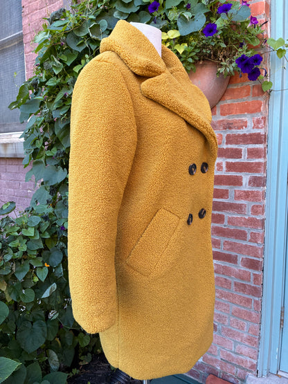 Pre-Owned Driftwood Marigold Teddy Bear Coat, Size Medium