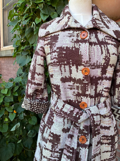 Y2K Pre-Owned Missoni Wool-Blend Knit Jacquard Coat, Size Small