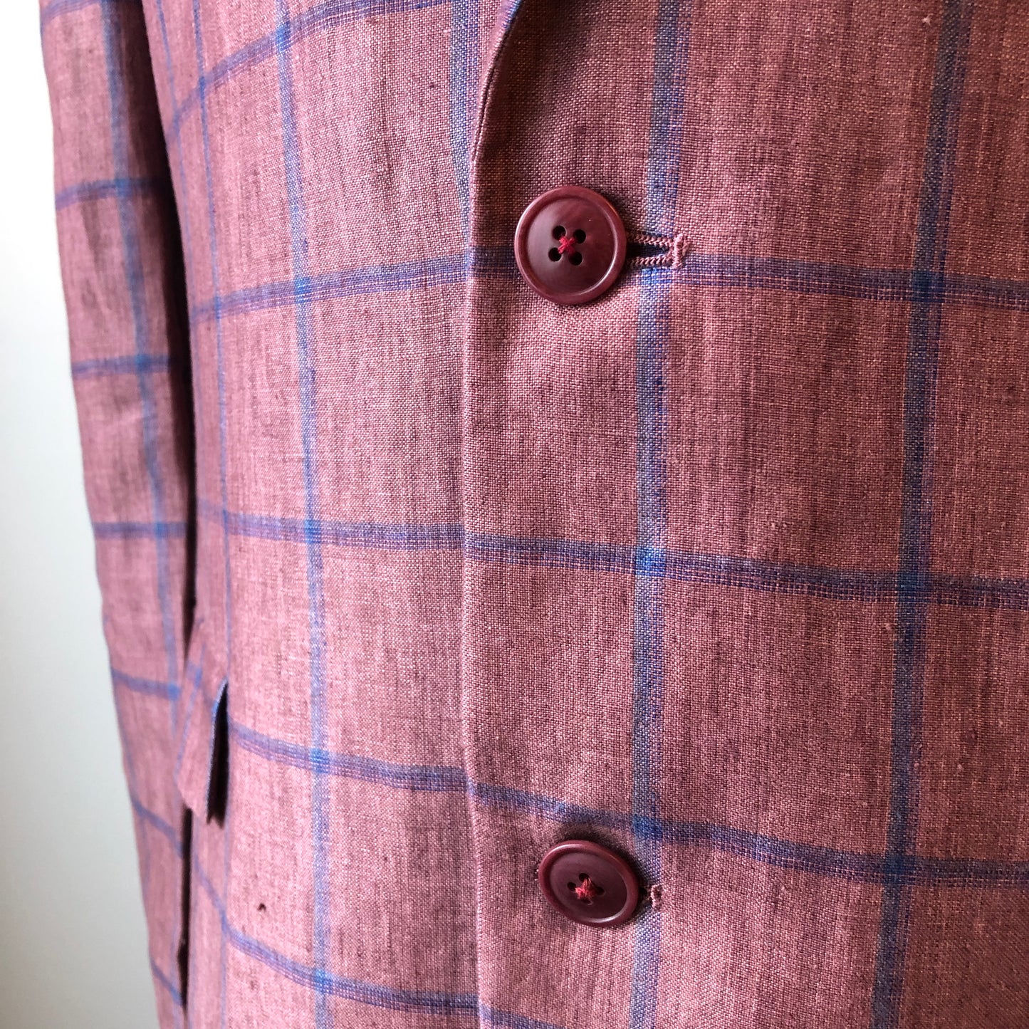 Tommy Hilfiger Men’s Checkered Linen Sport Coat, Size 40 Regular