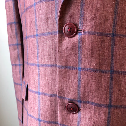 Tommy Hilfiger Men’s Checkered Linen Sport Coat, Size 40 Regular