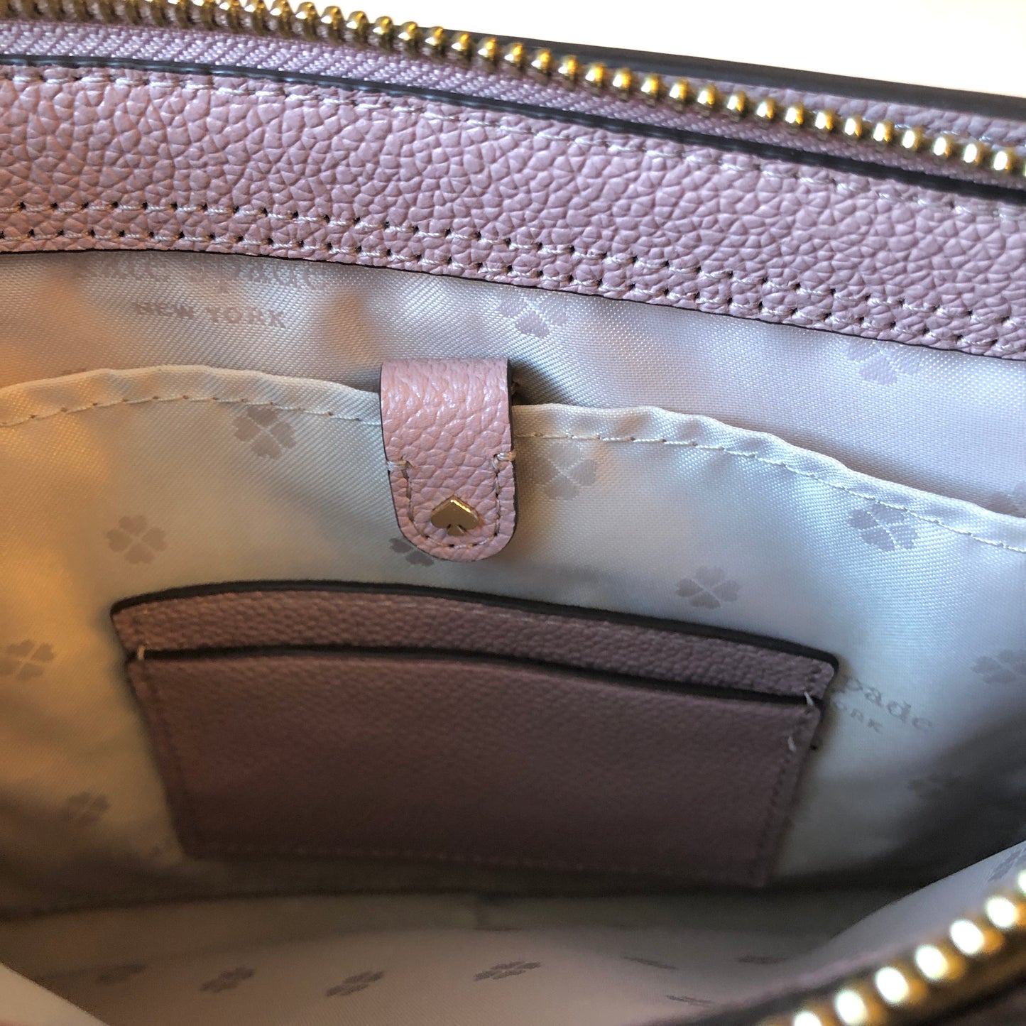 Pre-owned Never Worn Kate Spade Margeaux Mauve Pebble Leather Crossbody Bag