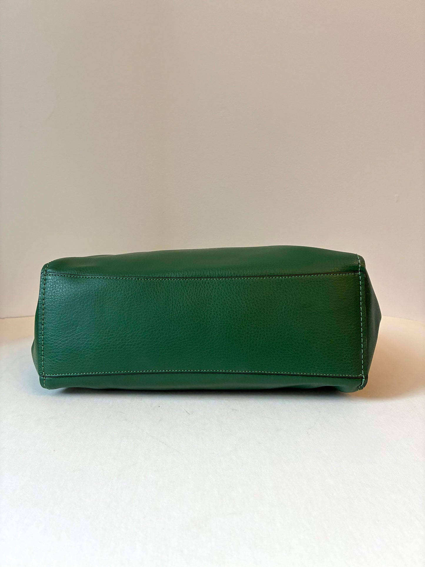 Pre-Owned Coach Green Pebble Leather Derby Tote