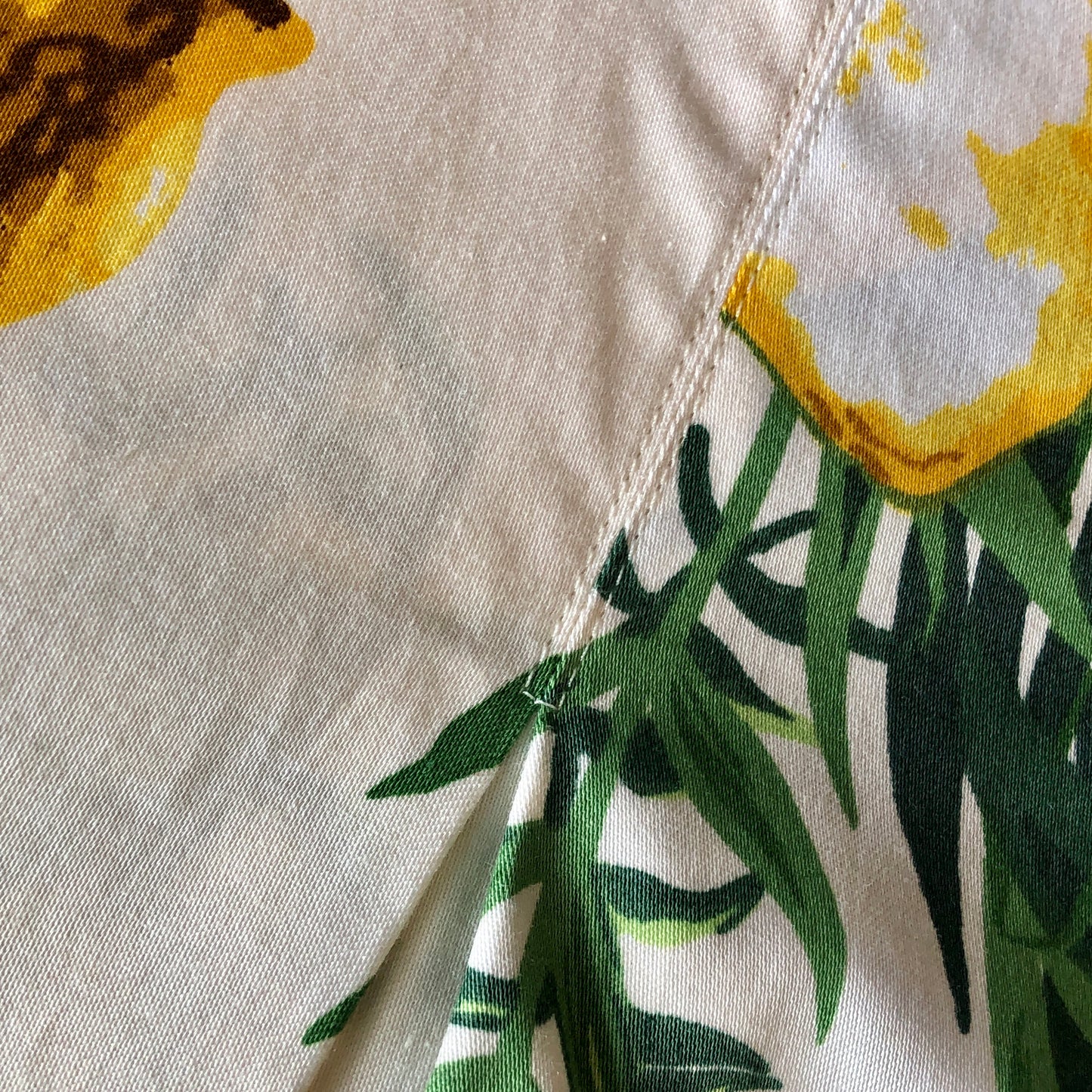 Pre-Owned Talbots Cotton Lemon Print Pleated Skirt, Size 4/6