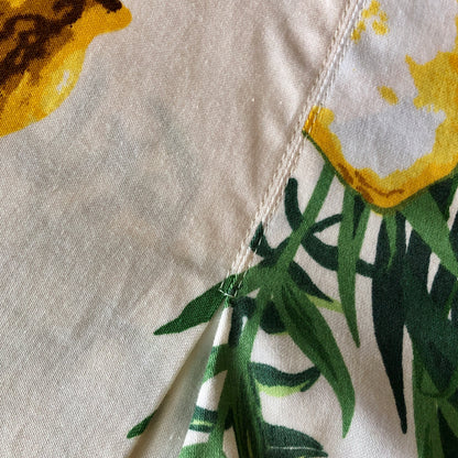 Pre-Owned Talbots Cotton Lemon Print Pleated Skirt, Size 4/6