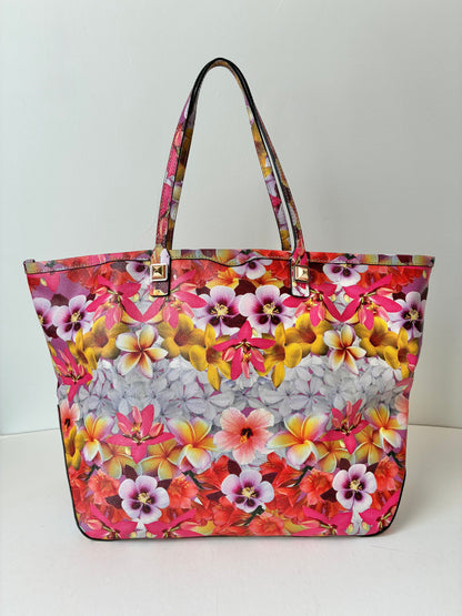 New Rebecca Minkoff 2 Piece Everywhere Floral Tote, Material: Textured PVC