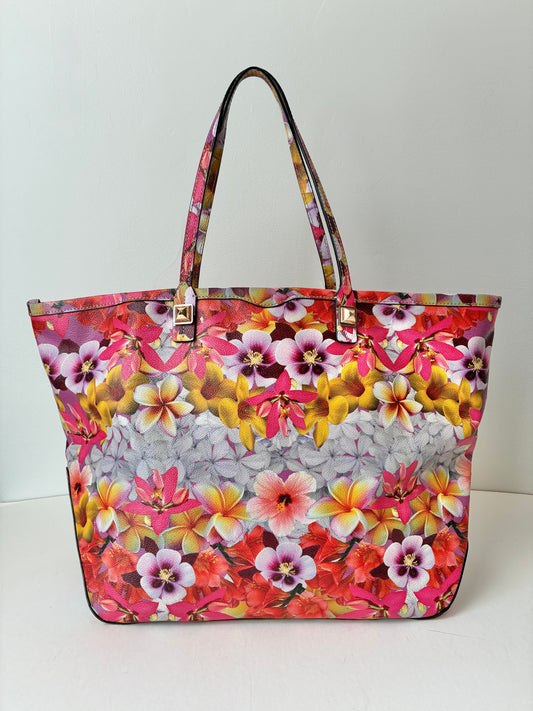 NWT Pre-Owned Rebecca Minkoff 2 Piece Coated Canvas Everywhere Floral Tote Bag