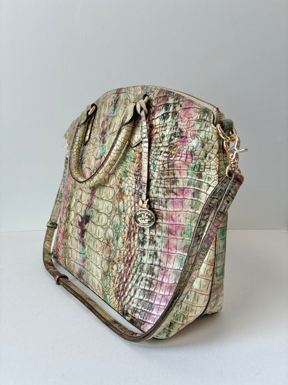 NWOT Pre-Owned Brahmin Large Duxbury Satchel in Opal Melbourne Colorway