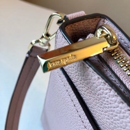 Pre-owned Never Worn Kate Spade Margeaux Mauve Pebble Leather Crossbody Bag