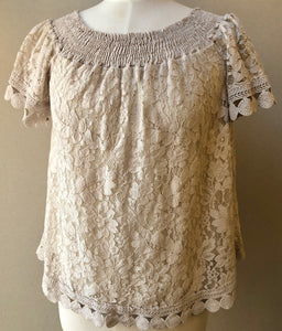 Pre-Owned NWT J&L 2PC Lace Palazzo Pant Set, Size Medium