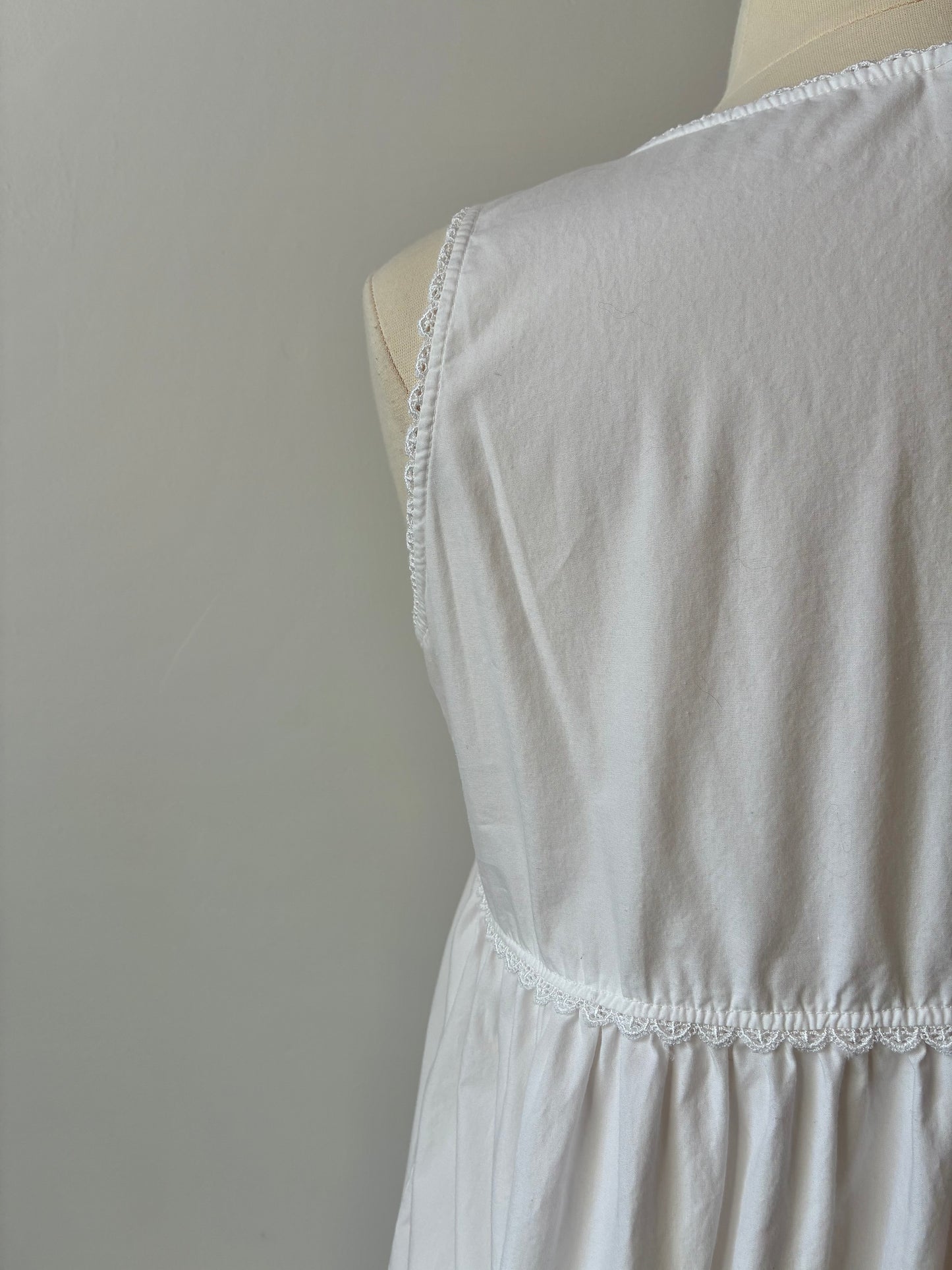 Hanna Anderson Sleeveless 3 Button Nightgown, 100% Cotton, Size: Large