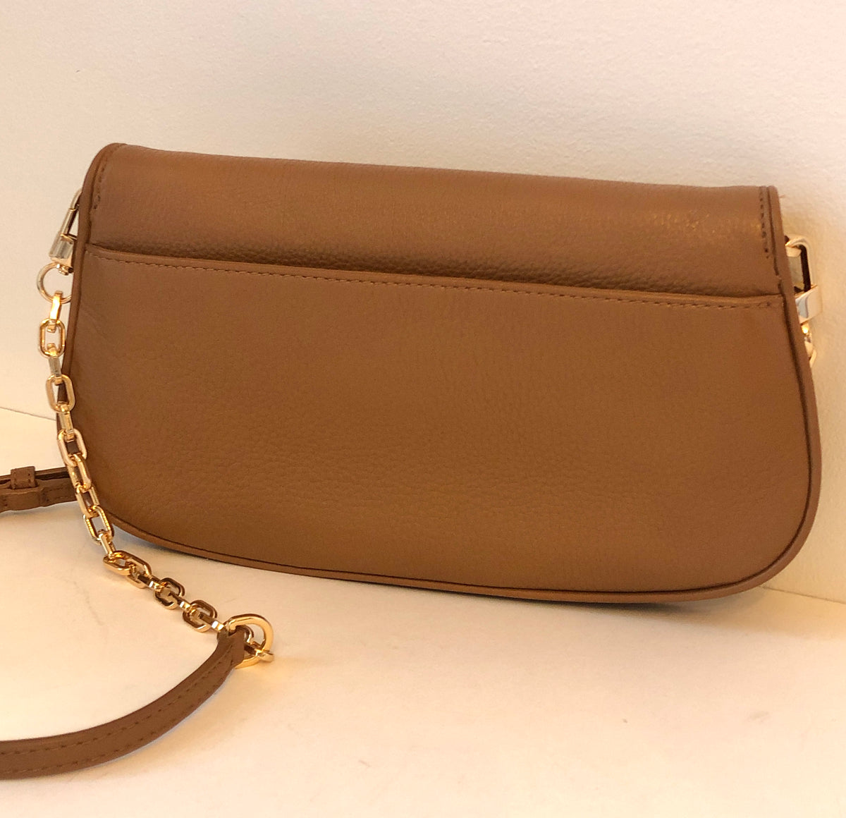 Pre-Owned Tory Burch Pebble Leather Britten Clutch/Crossbody Bag