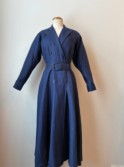 1990’s Ralph Lauren Flared Shirt Dress, 100% Linen, Size: 10