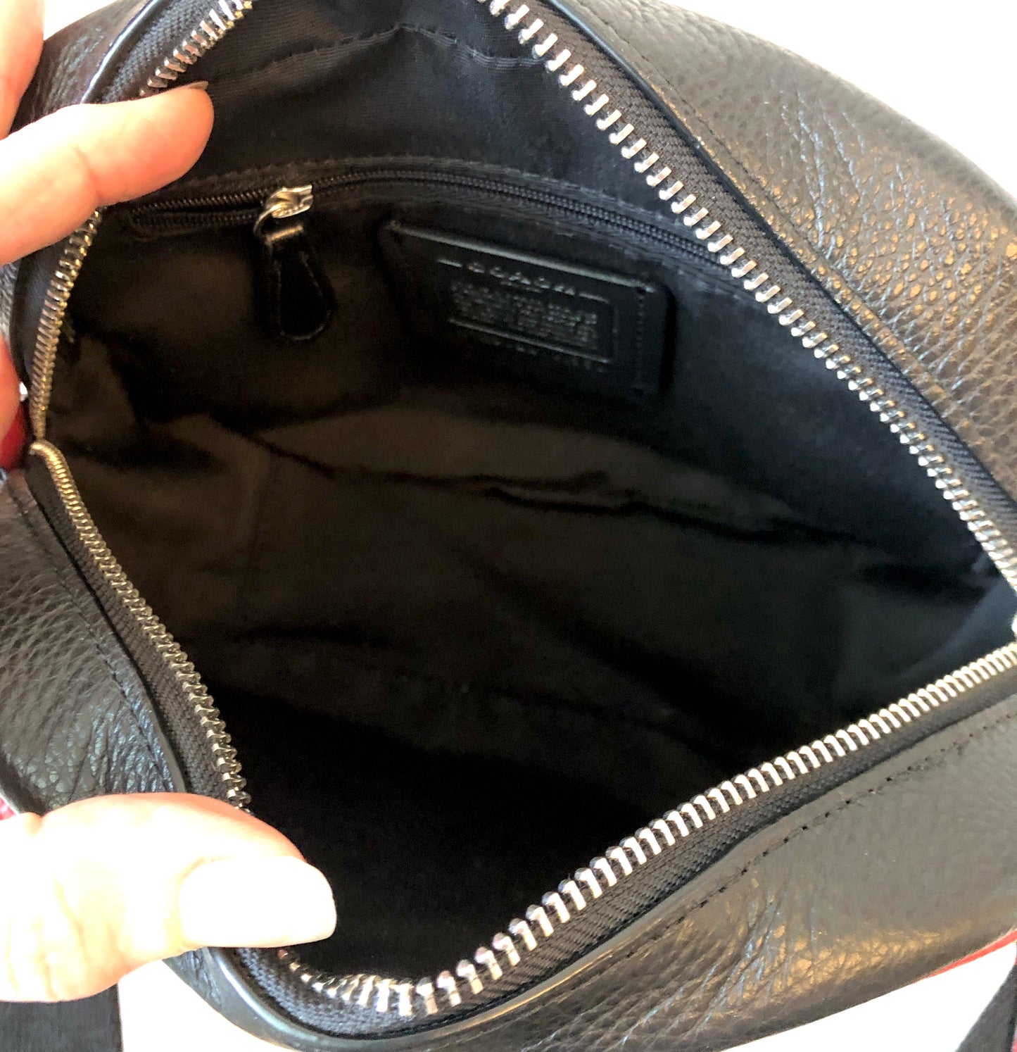Pre-Owned Coach Buffalo Plaid Leather Dempsey Camera Bag