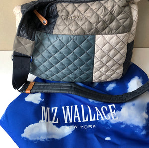 Pre-Owned MZ Wallace Parker Quilted Colorblock Crossbody Satchel Bag