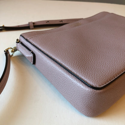Pre-owned Never Worn Kate Spade Margeaux Mauve Pebble Leather Crossbody Bag