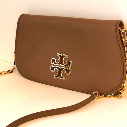 Pre-Owned Tory Burch Pebble Leather Britten Clutch/Crossbody Bag