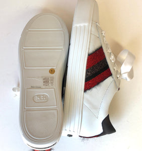Pre-Owned Never Worn Kennel & Schmenger White Leather Tennis Sneakers, US Size 7 Women’s