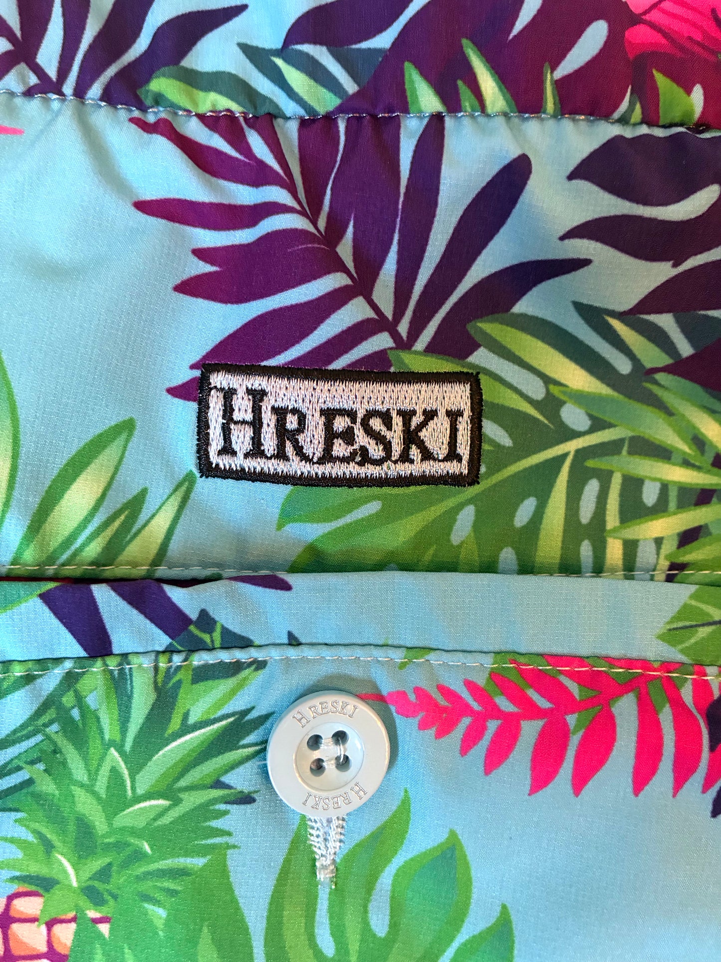 Hreski Tropical Print Men’s Golf Shorts, Size 36