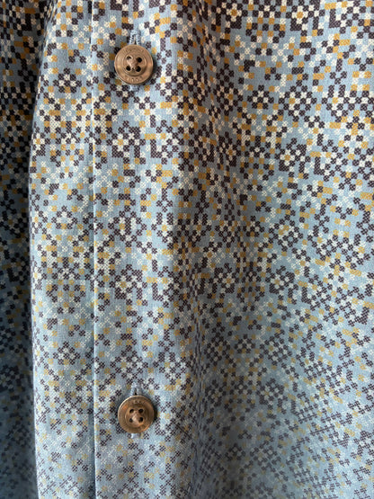 Perry Ellis Pixelated Button Down Shirt, Size: XXL, Material: Cotton