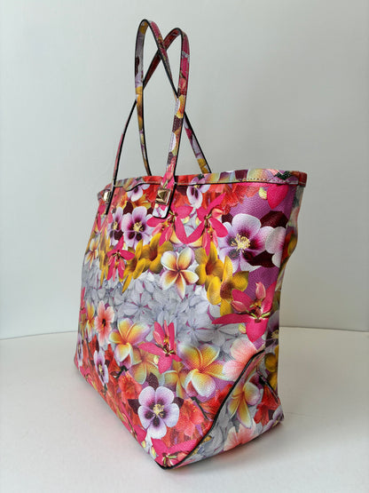 New Rebecca Minkoff 2 Piece Everywhere Floral Tote, Material: Textured PVC