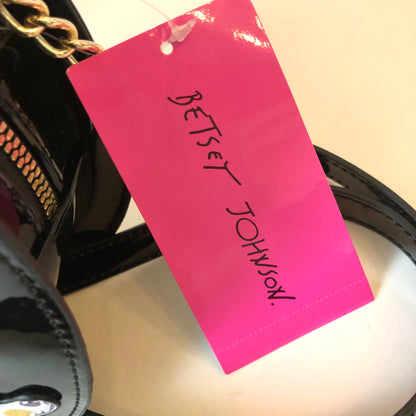 NWT Pre-Owned Betsey Johnson Patent Leather Multi Media Kitsch Crossbody Bag