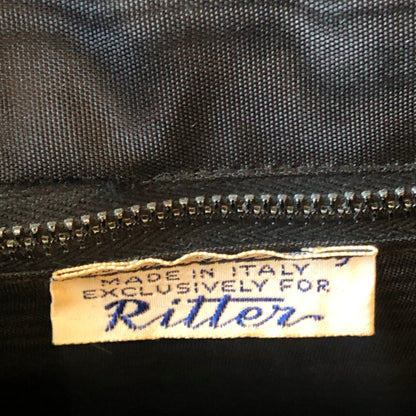 50/60’s Ritter Italian Made Raffia Handbag With Gold-tone Handles
