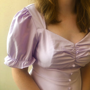 Pre-Owned NWT Belle Poque Lavender Stretch Retro Style Dress, Size Medium