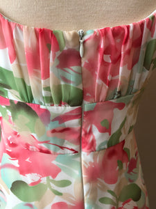 1990’s Lined Dressbarn Romantic Floral Dress, Size 4