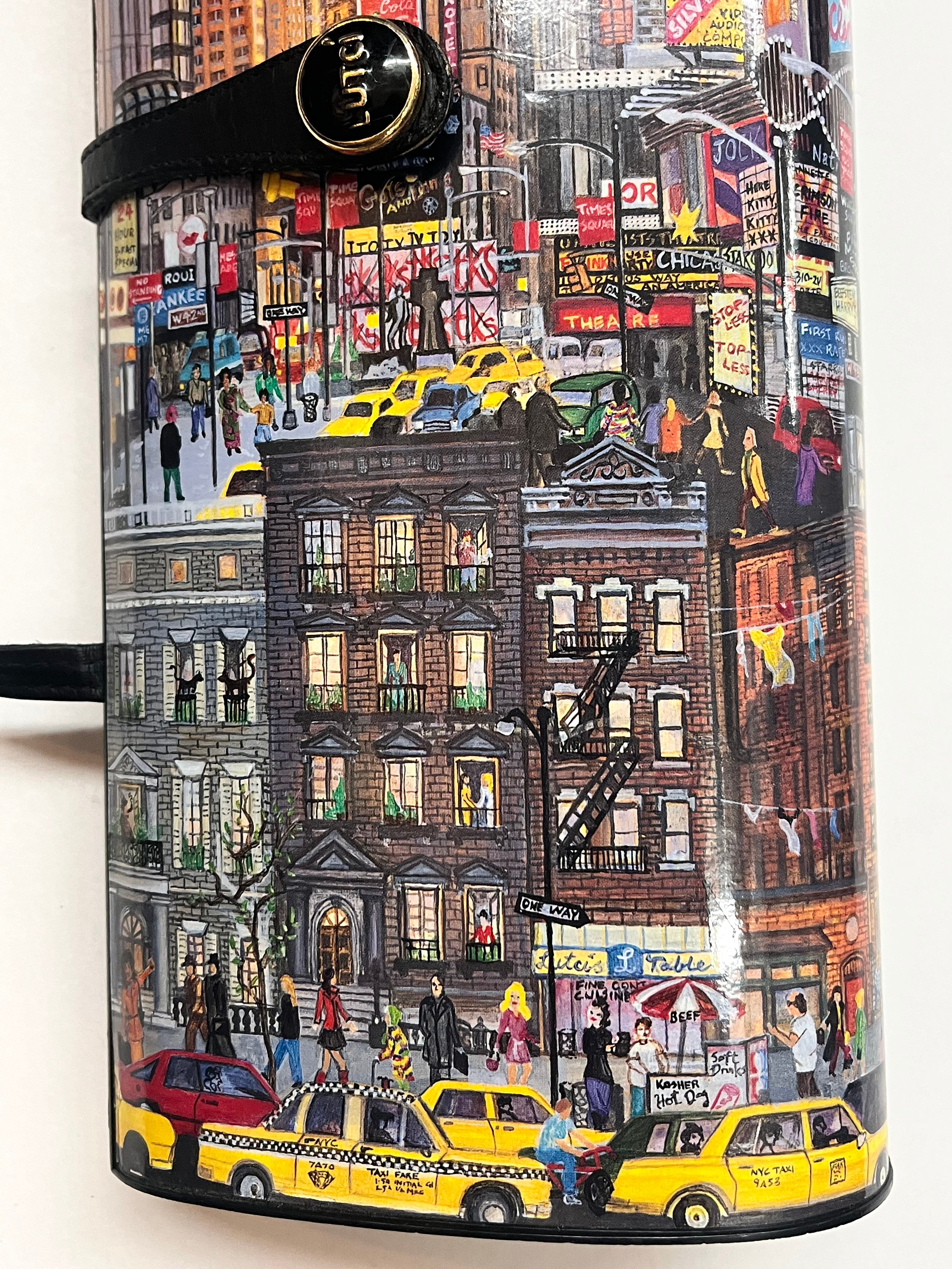 Vintage Lutci NYC Magazine Multicolor Box Handbag