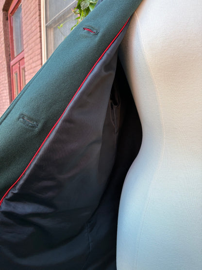 70’s/80’s Loden Dark Gray Wool-Blend Trachten Coat, Size Large (12/14)