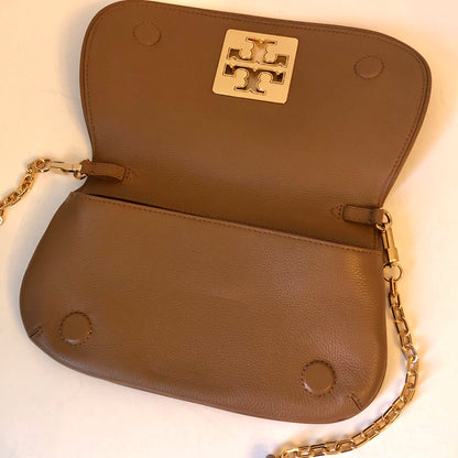 Pre-Owned Tory Burch Pebble Leather Britten Clutch/Crossbody Bag