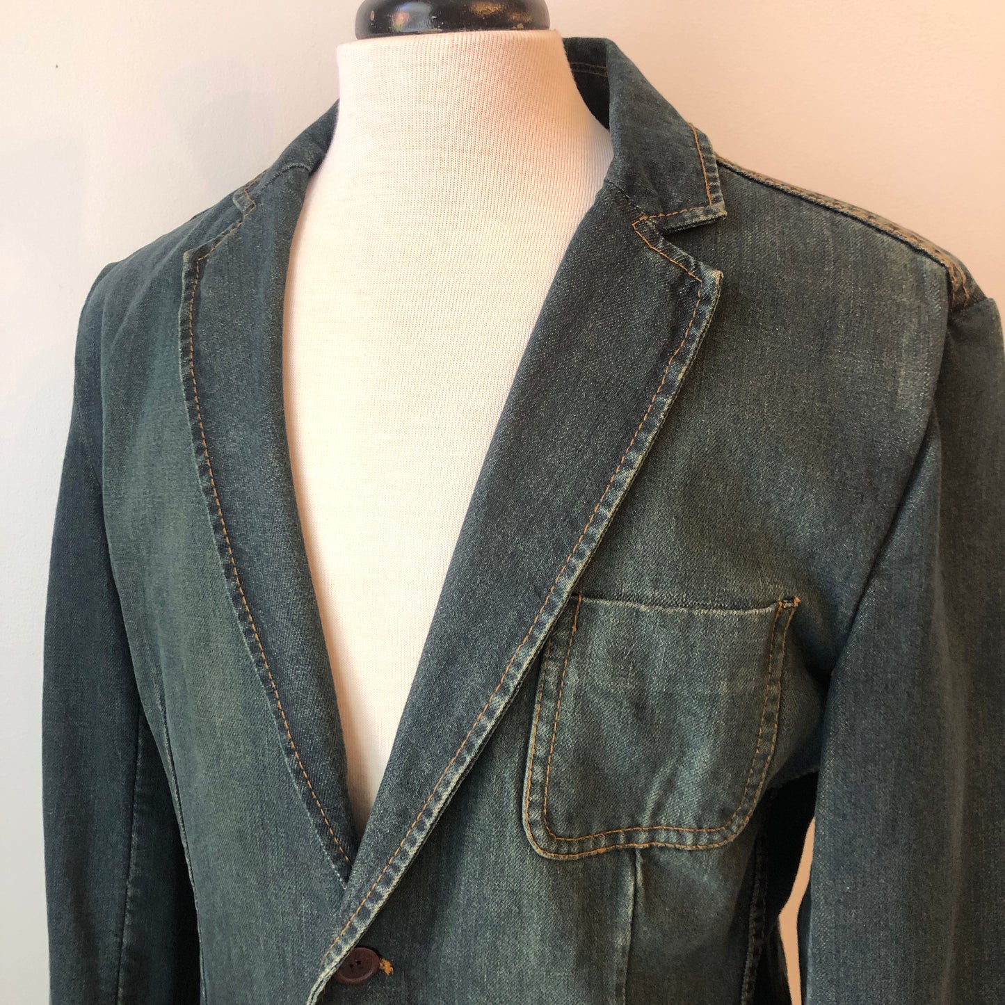 Pre-Owned Men’s French Connection UK Denim Blazer, Size 40 Regular